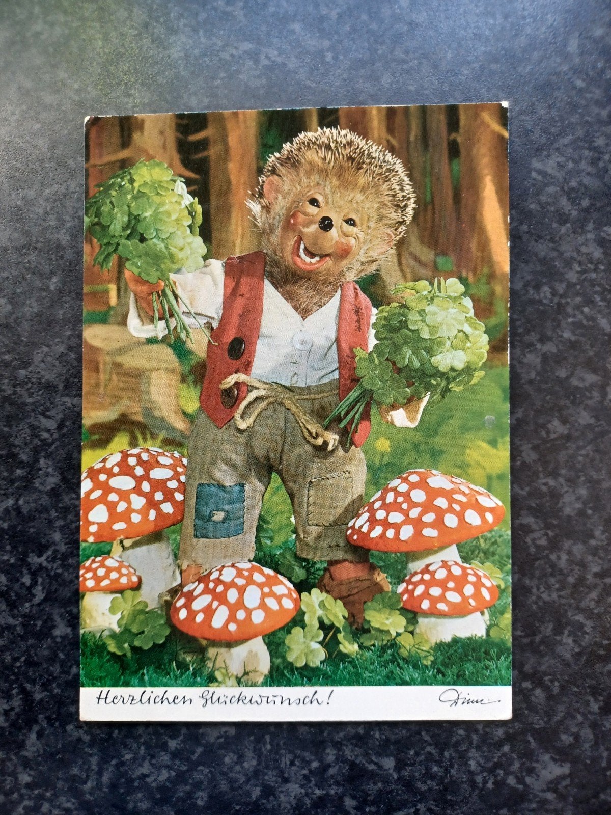 Mecki Egel met paddenstoelen, Verzamelen, Ophalen of Verzenden, 1960 tot 1980, Ongelopen