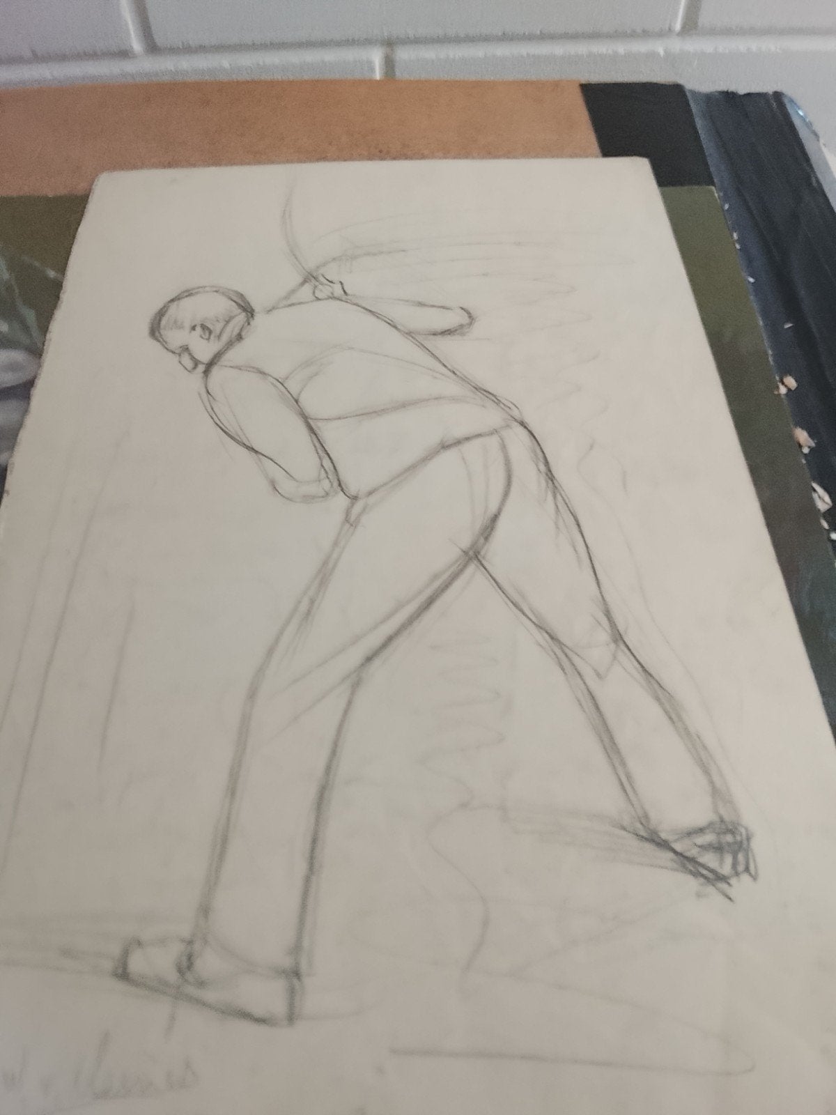 h w van meines 1925 tekening grote tekening, Antiek en Kunst, Kunst | Tekeningen en Foto's, Ophalen of Verzenden