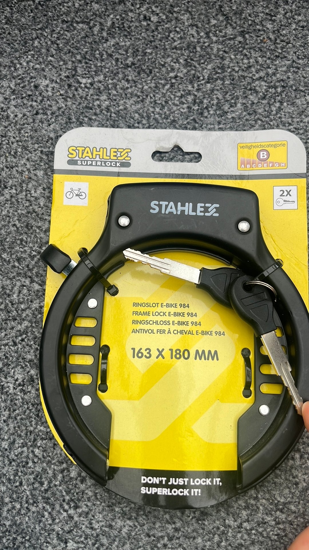 Stahlex Superlock Ringslot E-Bike 984 - Nieuw, Ophalen of Verzenden, Nieuw