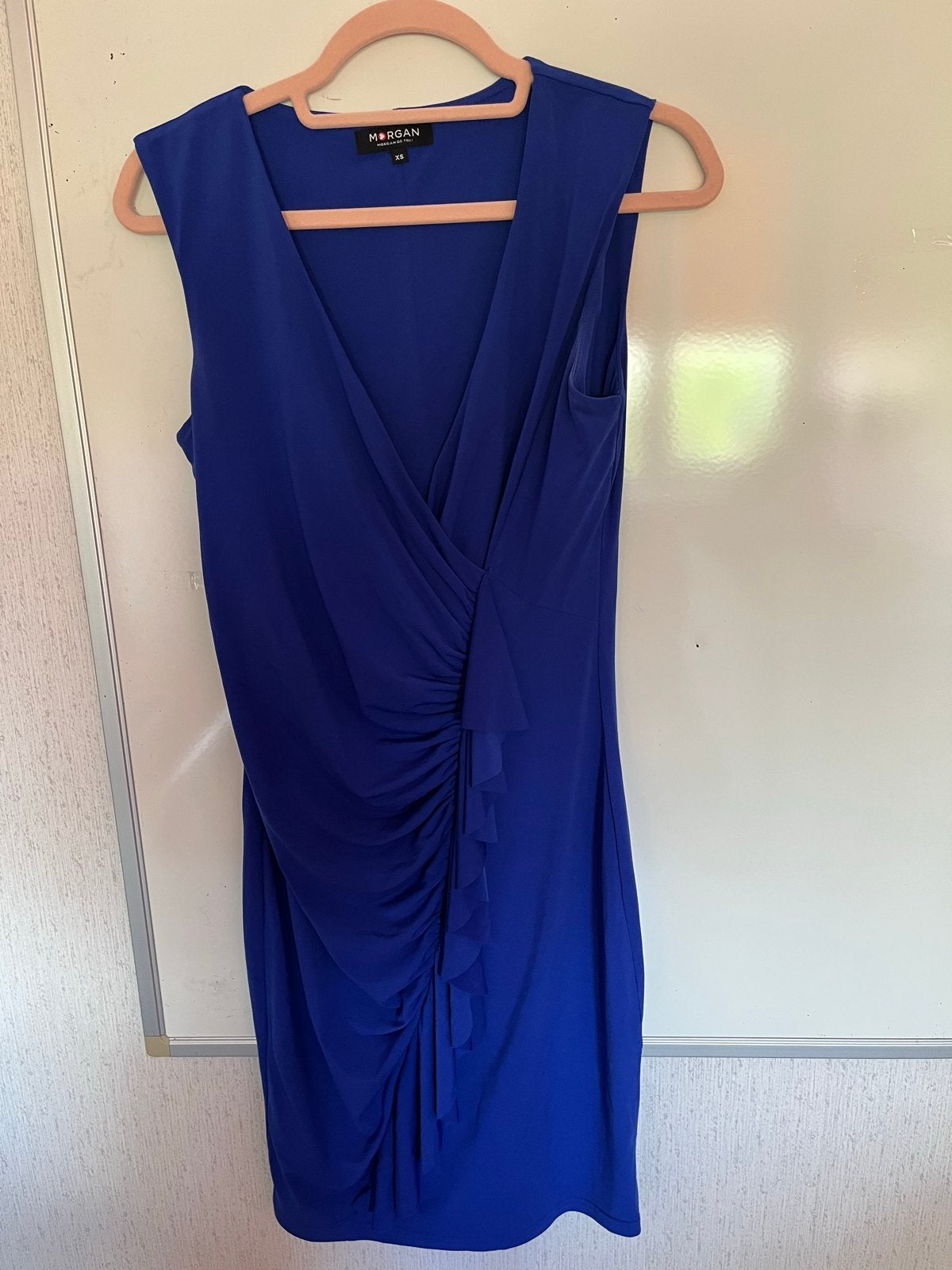 Morgan kobaltblauwe jurk, maat XS, Kleding | Dames, Blauw, Ophalen of Verzenden, Zo goed als nieuw, Knielengte