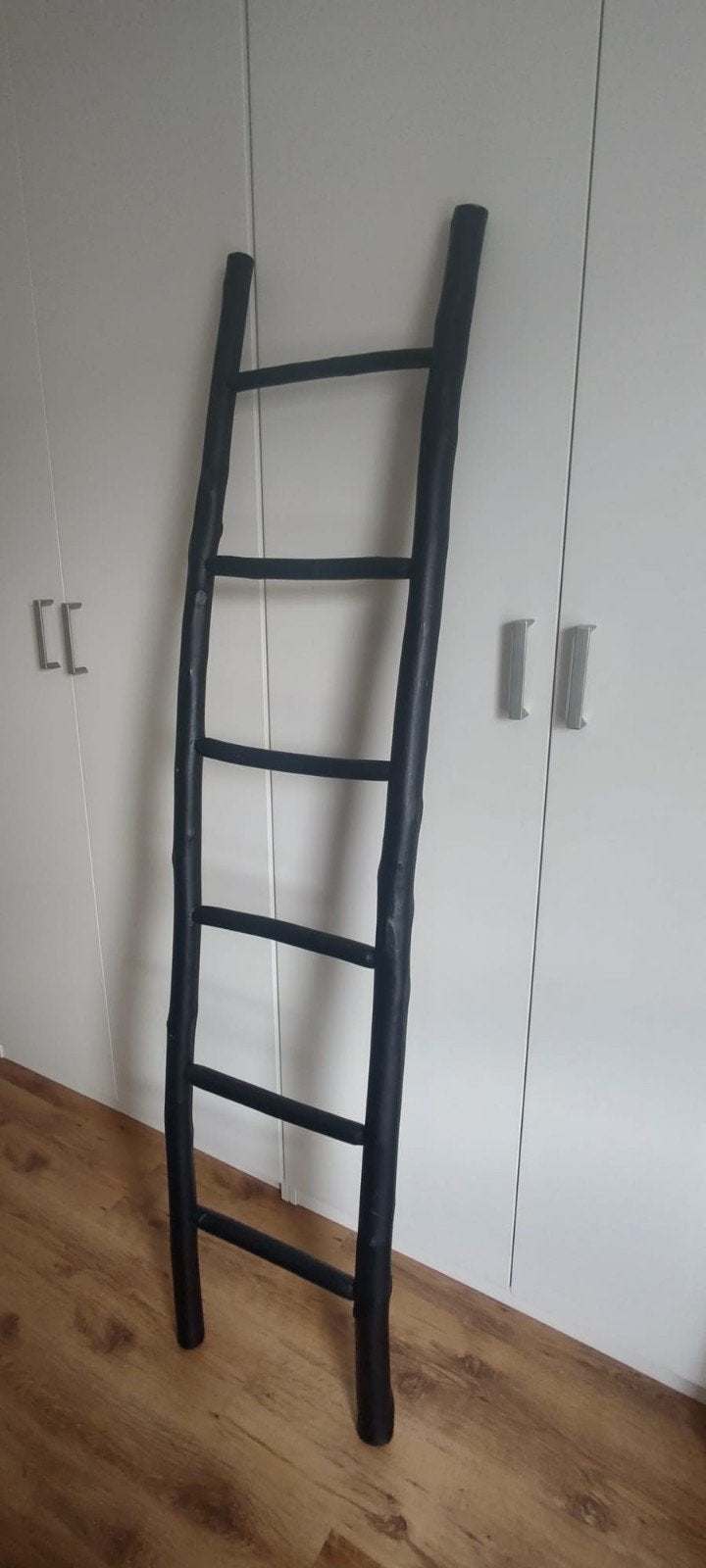 Decoratieve ladder zwart - 179 cm hoog, 40 cm breed, Ophalen, Zo goed als nieuw, Zwart, Hout