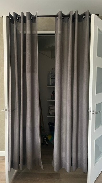 inbetween en overgordijnen, Huis en Inrichting, Stoffering | Gordijnen en Lamellen, Ophalen, Gebruikt, 215 cm, Gordijn