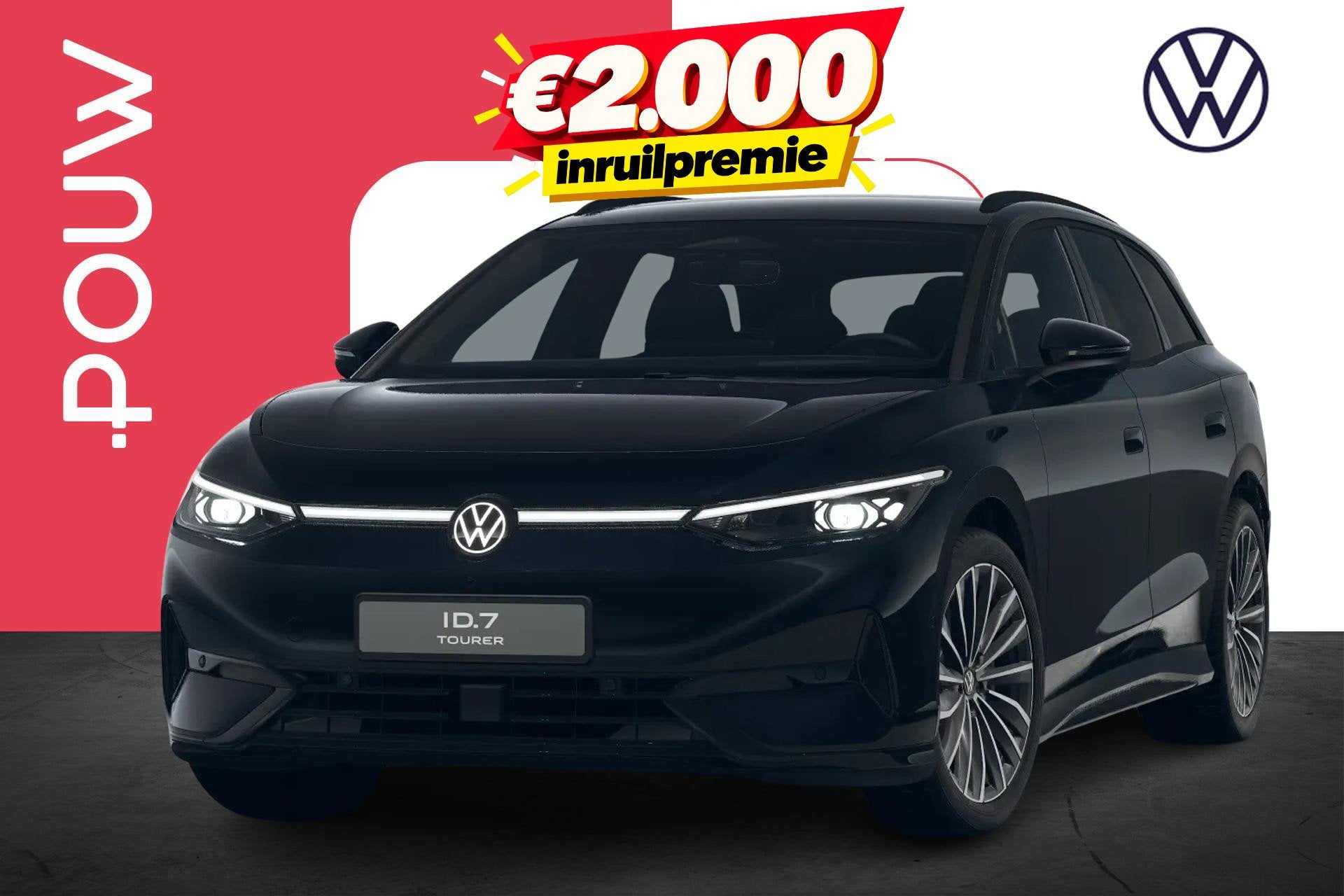 Volkswagen ID.7 Tourer Limited Edition Plus 286pk 77 kWh | M, Auto's, Automaat, 12 maanden, Achterwielaandrijving, Zwart