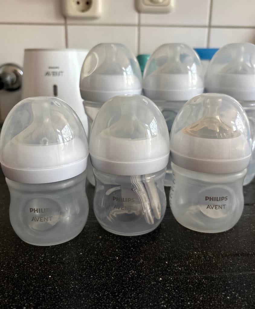 Philips Avent flessen en spenen - diverse maten, Ophalen of Verzenden, Zo goed als nieuw, Flessen- of potjesverwarmer