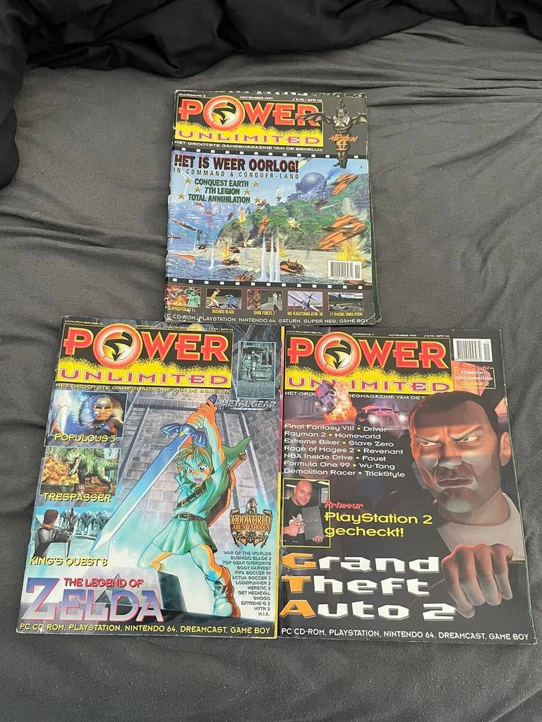 Power Unlimited retro magazines – Zelda, GTA, Halo, Sims, Verzamelen, Tijdschriften, Kranten en Knipsels, Tijdschrift, 1980 tot heden