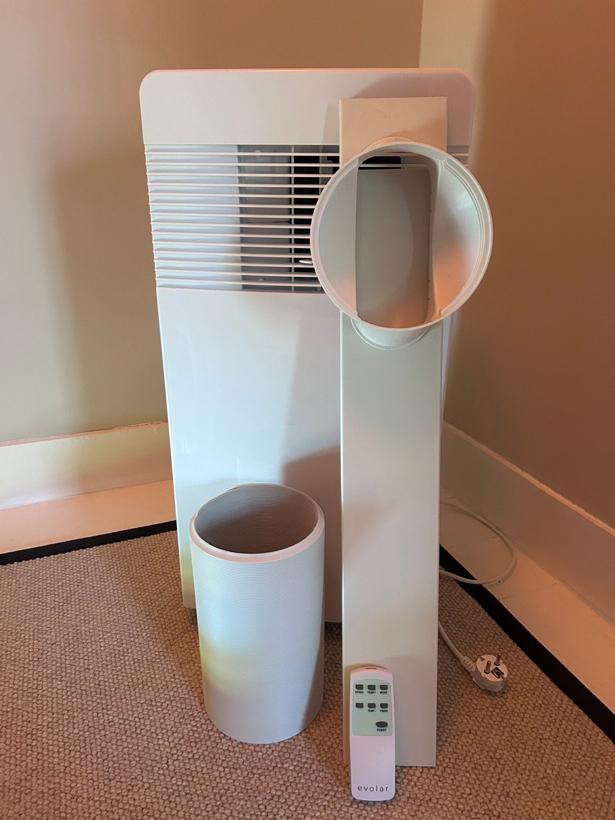 Evolar EVO-07C mobiele airco, Ophalen, Minder dan 60 m³, 2 snelheden, Timer