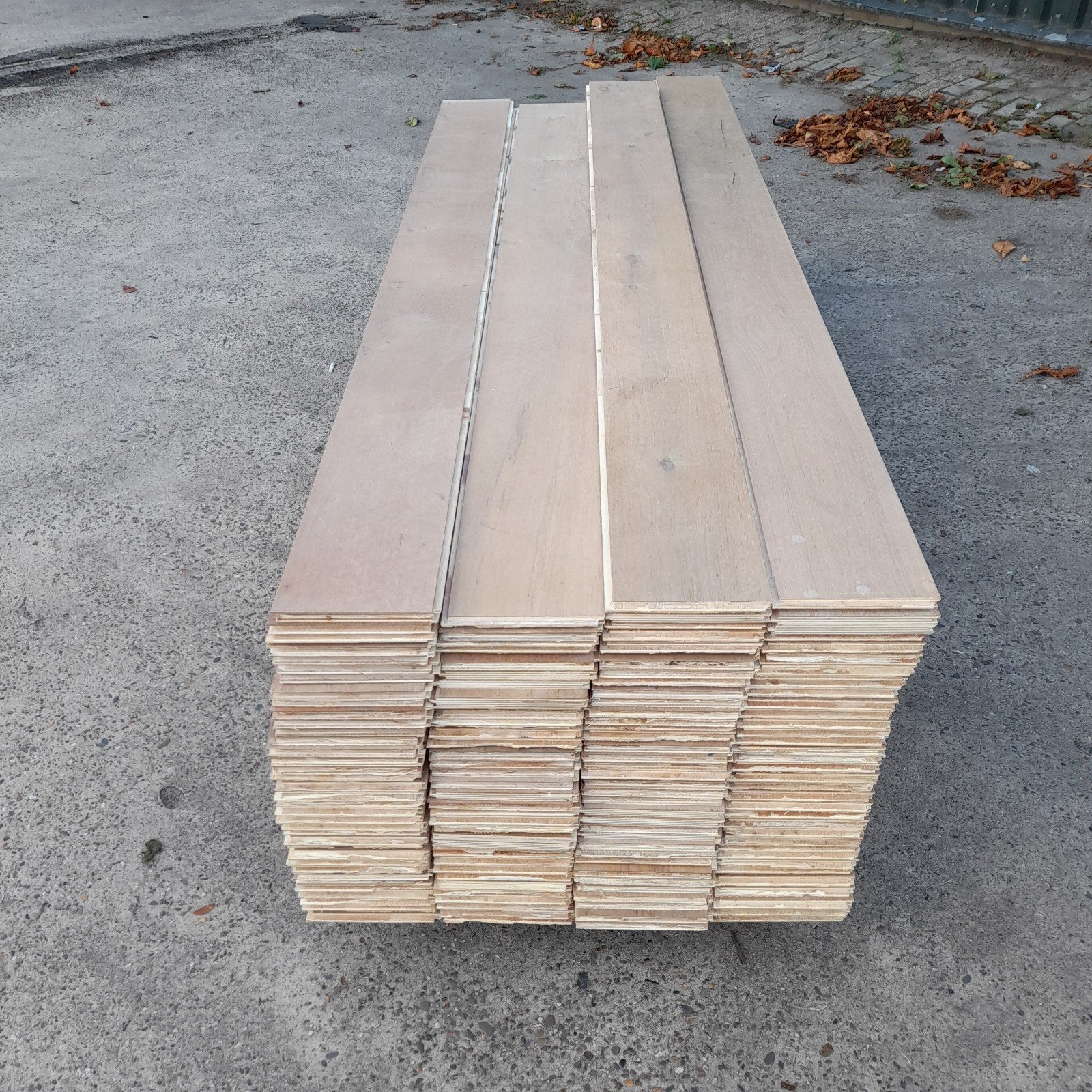 Eiken vloer 47,5 m2 multivloer vloerdelen 16,7 cm breed, Ophalen, Vloerdelen of -planken, 10 m² of meer, Nvt