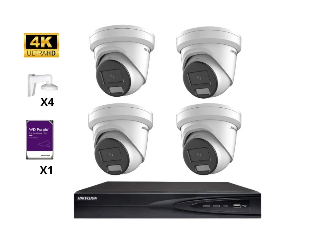 Set - 4 x HikVision DS-2CD2387G2H-LISU/SL + Nvr + Beugels, Ophalen, Nieuw, Buitencamera