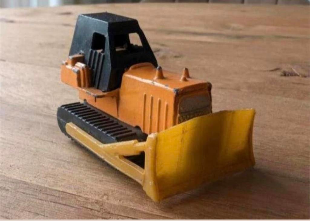 Bulldozer model – kunststof – oranje/zwart, Ophalen of Verzenden, Gebruikt, Overige typen