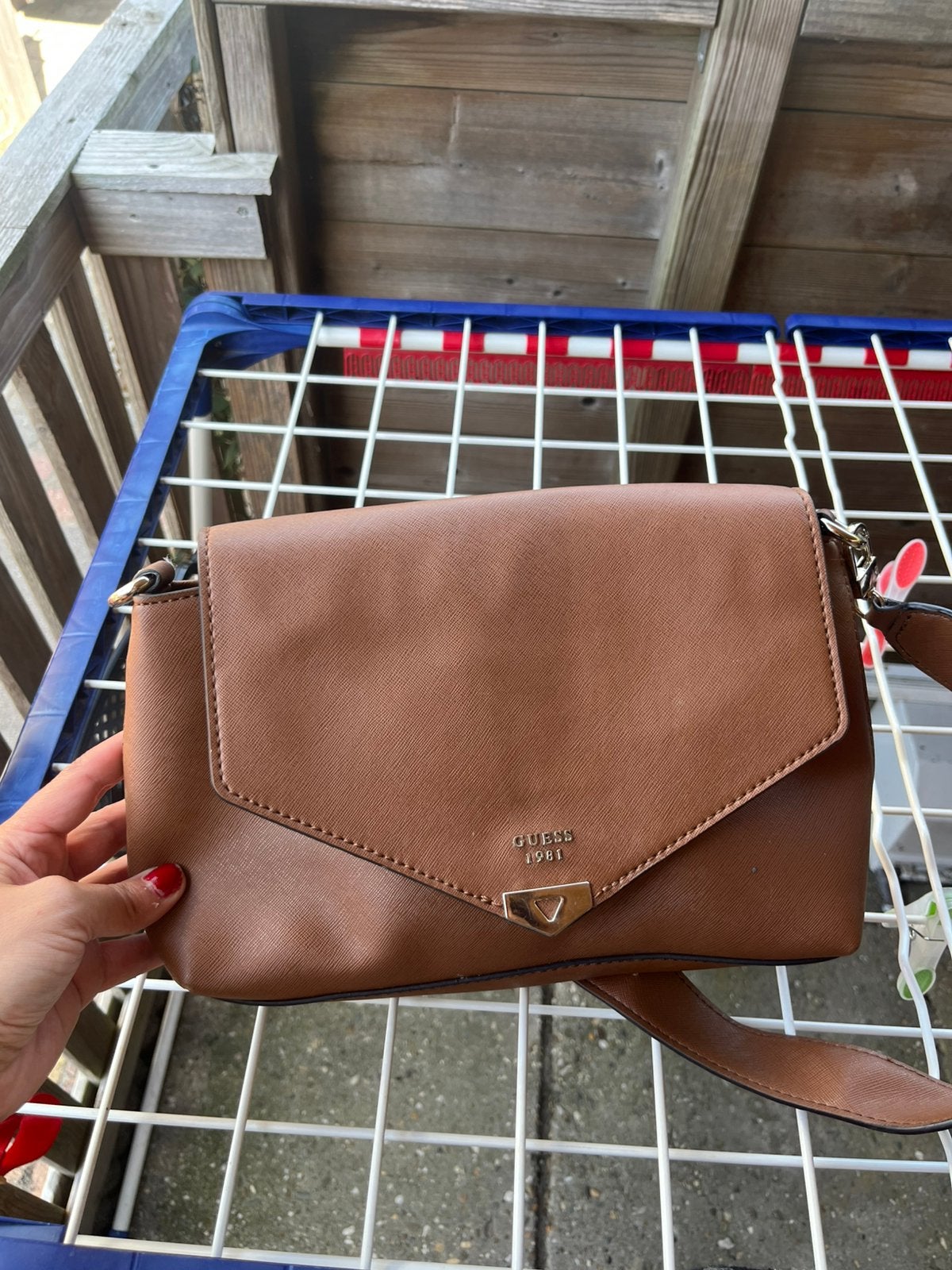Guess tas origineel als nieuw bruin, Ophalen of Verzenden, Zo goed als nieuw, Bruin, Handtas