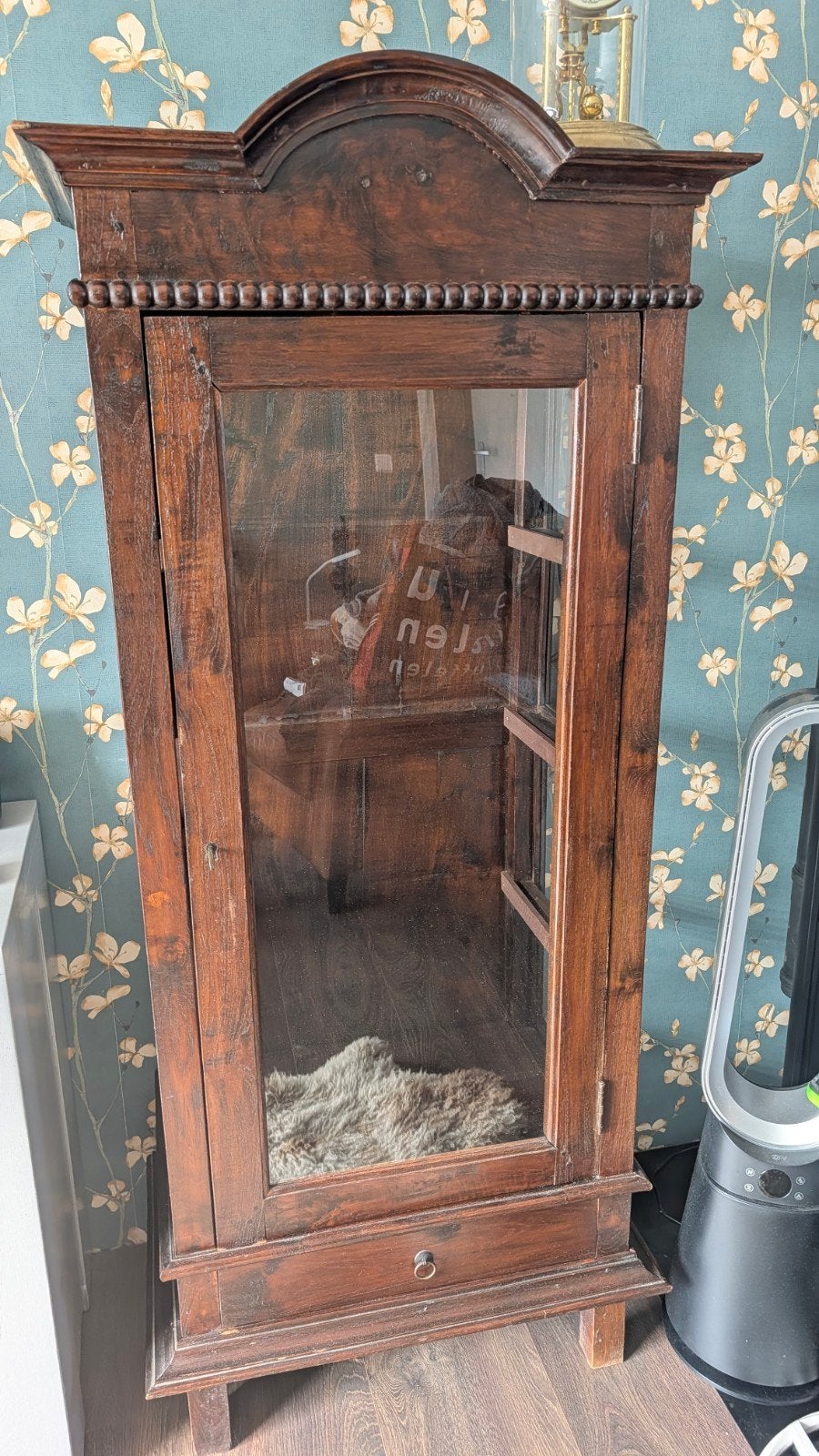 antieke vitrine kast, Ophalen, Met plank(en), Gebruikt, Klassiek Antiek