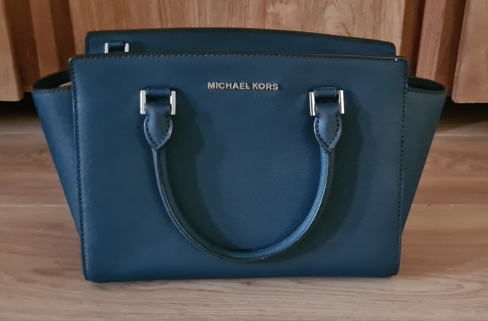 Michael Kors handtas, Ophalen of Verzenden, Zo goed als nieuw, Blauw, Handtas