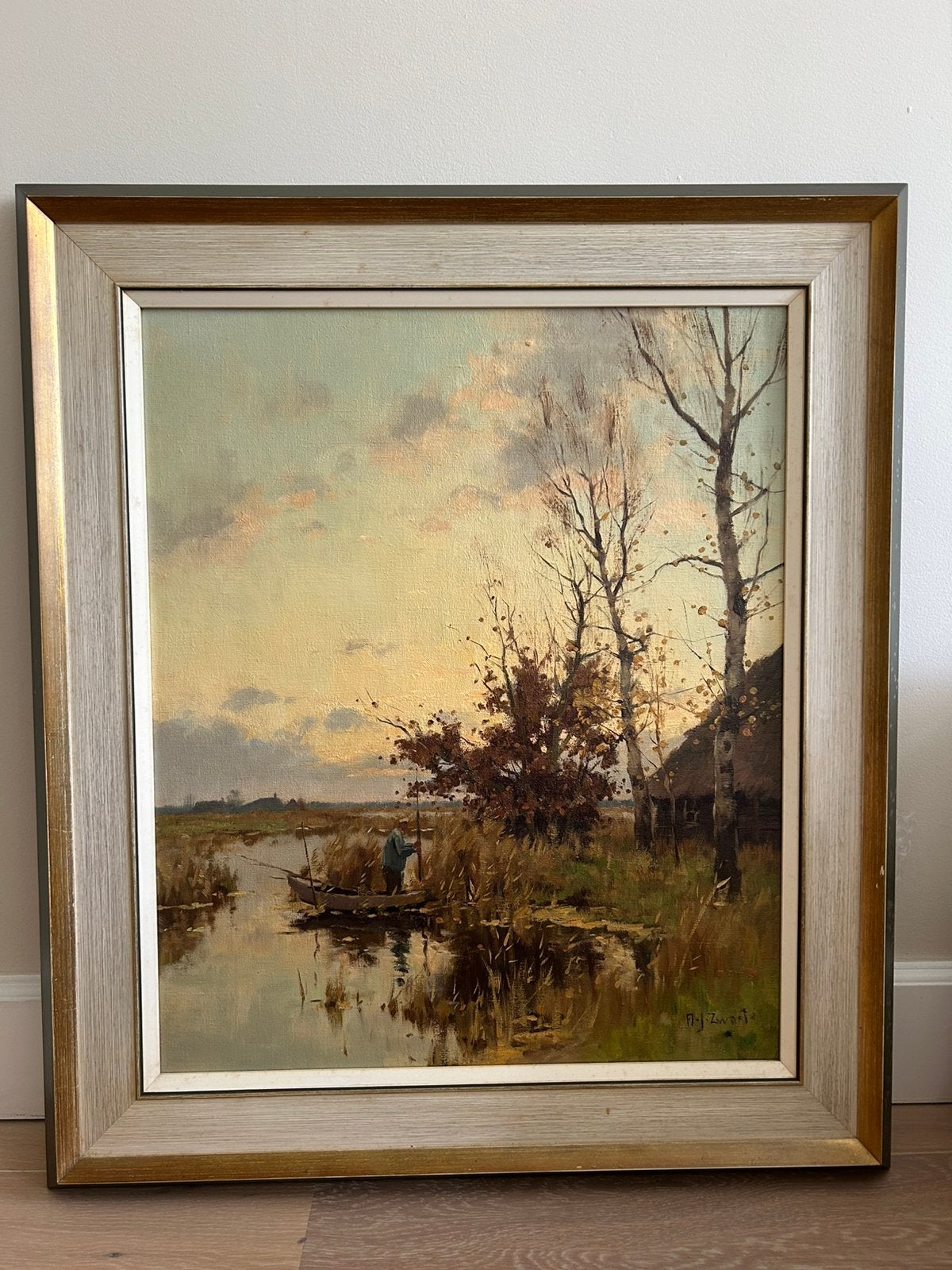 Olieverfschilderij A.J. Zwart, Ophalen