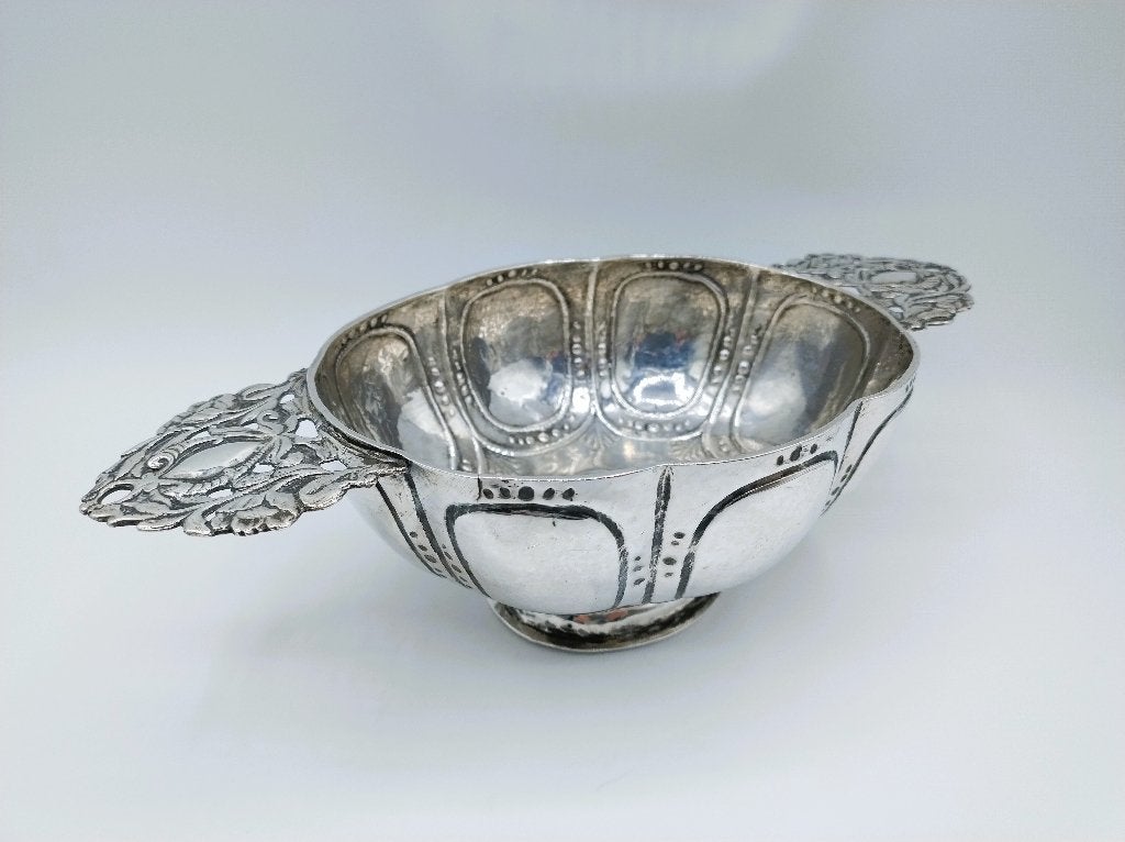 Zilveren brandewijnkom, G. J. Schuurman, Zwolle, 1801, Antiek en Kunst, Antiek | Goud en Zilver, Verzenden, Zilver