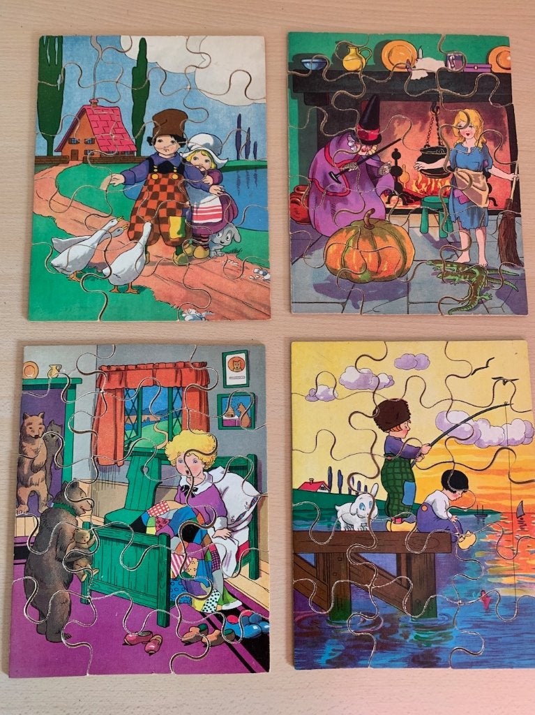Oude puzzels 4 stuks., Ophalen of Verzenden