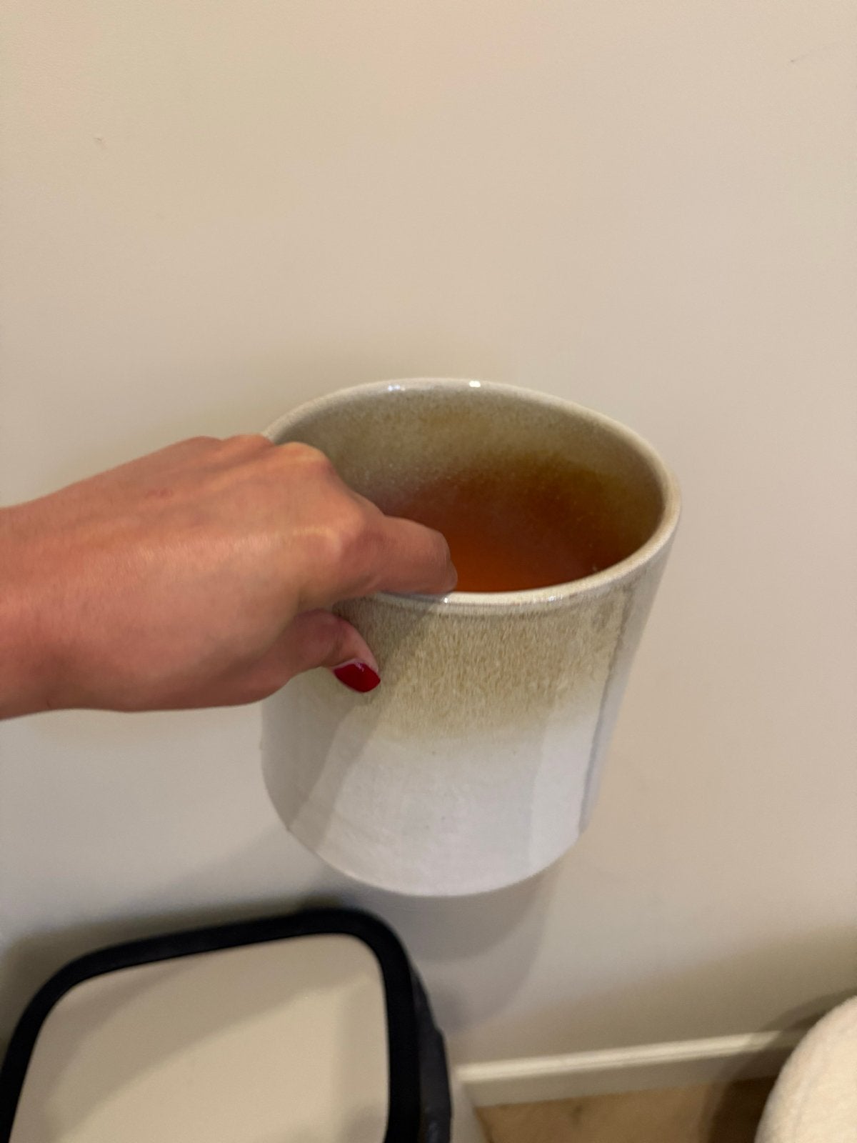 Stijlvolle plantenpot met uniek kleurverloop, Huis en Inrichting, Ophalen, Overige kleuren, Aardewerk of Porselein, Zo goed als nieuw