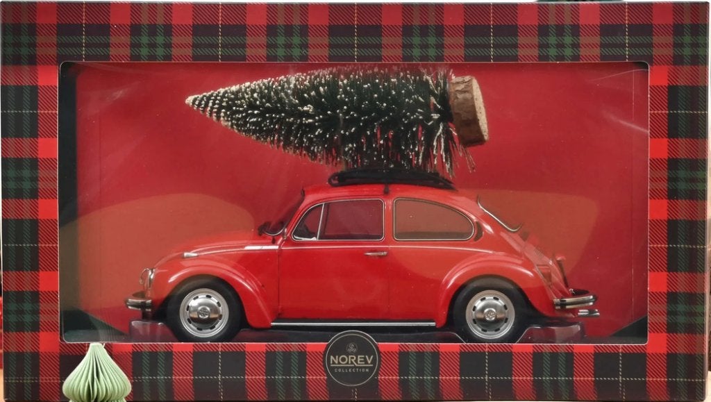 VW 1303 Kever 1973 Rood KERST schaal 1/18 NOREV ref. 188678, Verzenden, Nieuw, Auto, Norev