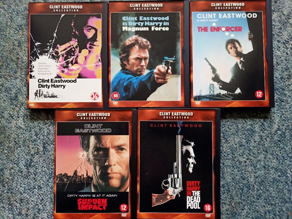 Clint Eastwood Coll. - Complete Dirty Harry Serie (5 DVD’s), Vanaf 12 jaar, Ophalen of Verzenden, Zo goed als nieuw, Actiethriller