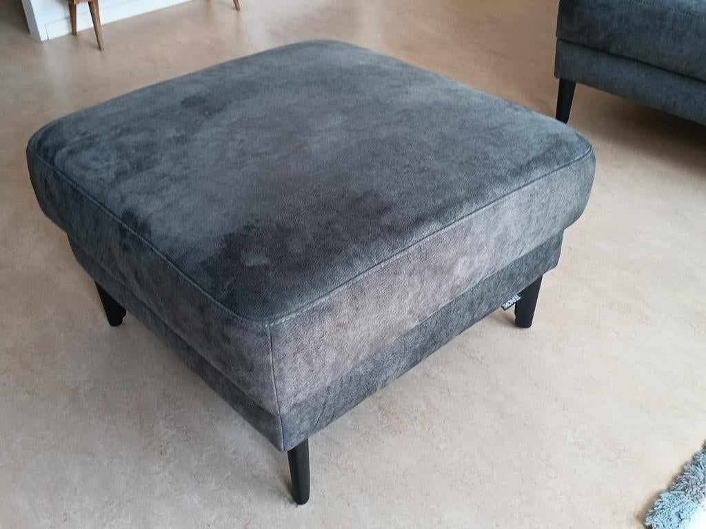 Hocker antraciet 70x70, Ophalen, Vierkant, 50 tot 75 cm, 50 tot 75 cm