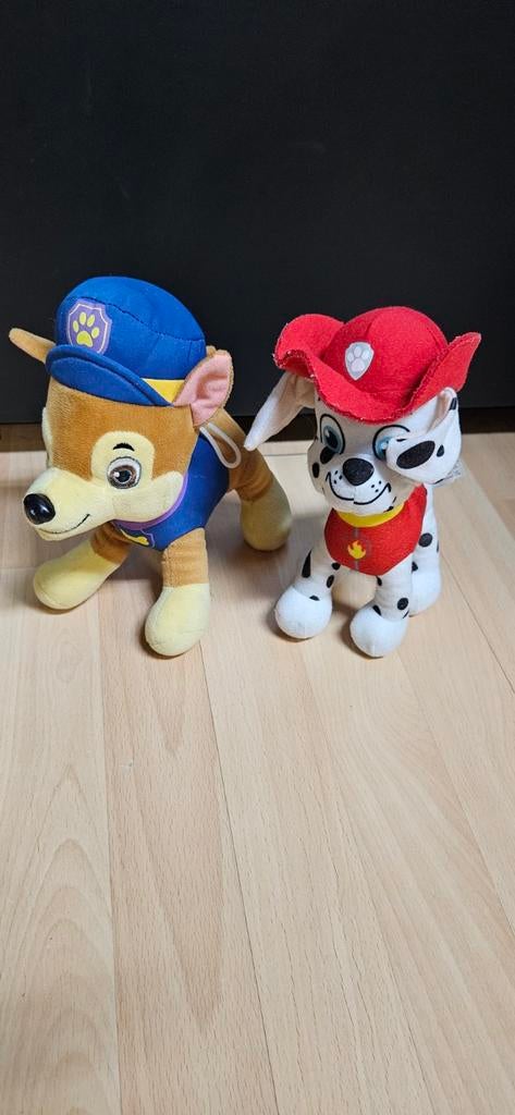 Paw Patrol knuffels Chase & Marshall 22cm, Kinderen en Baby's, Speelgoed | Knuffels en Pluche, Nieuw, Hond, Paw Patrol, Overige merken