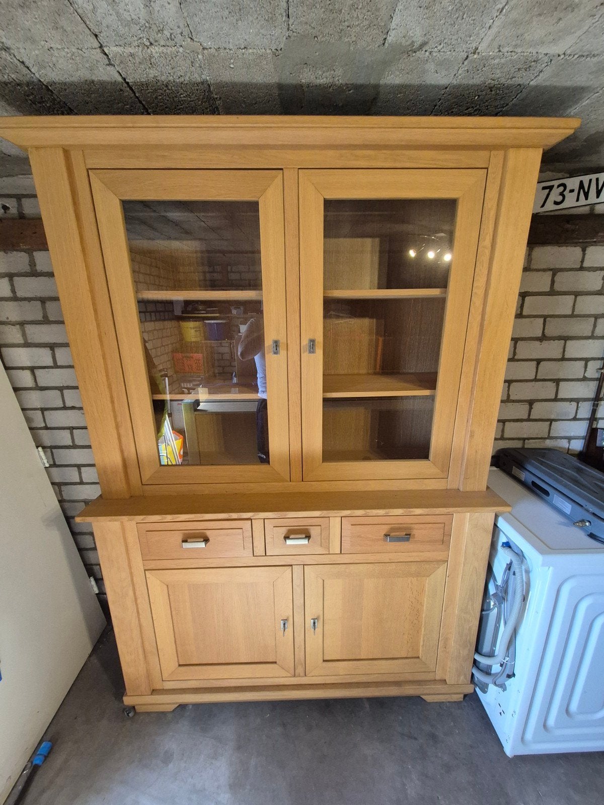 Super mooie houten buffetkast - Echt hout!, Huis en Inrichting, Kasten | Buffetkasten, Ophalen, Gebruikt, 200 cm of meer, 25 tot 50 cm