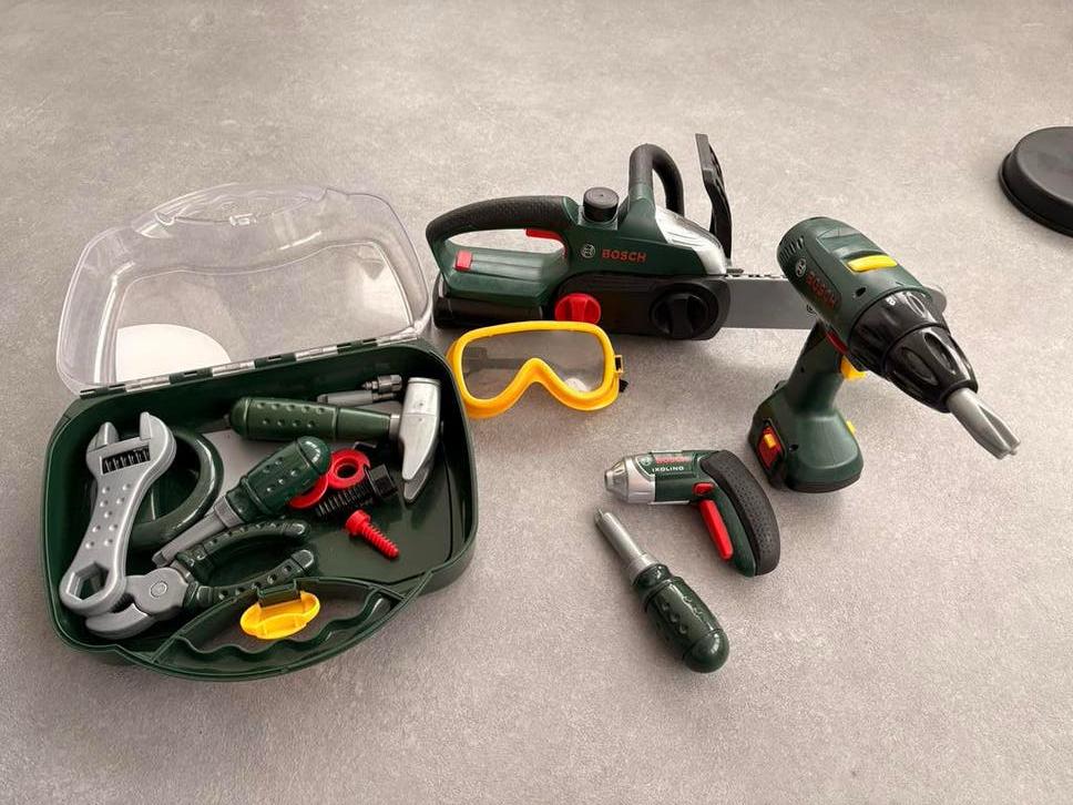 Complete Bosch speelgoedset - alles werkt perfect!, Ophalen, Zo goed als nieuw, Jongen of Meisje