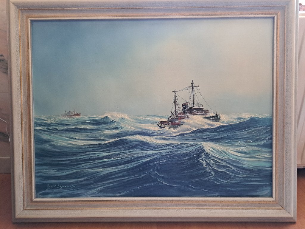 Schilderij van Geert Snijders uit 1990, Antiek en Kunst, Ophalen, Doek, Olieverf, Klassiek