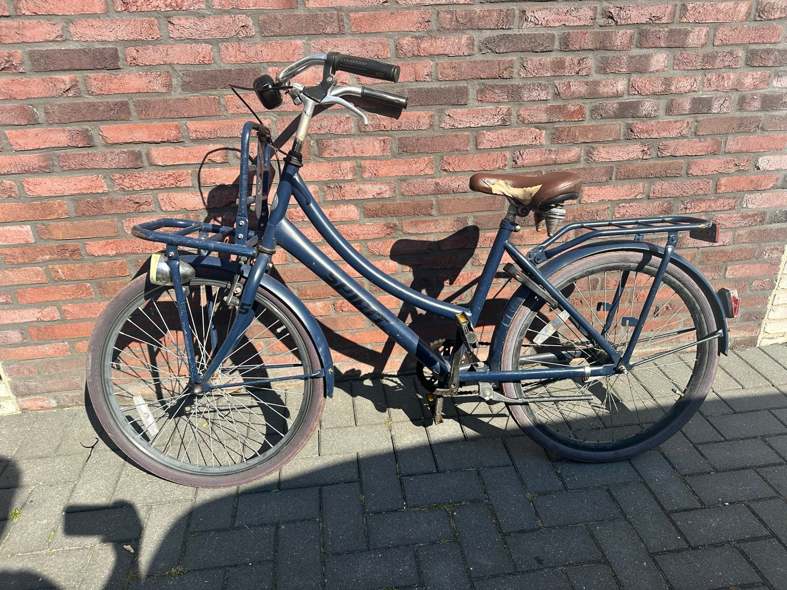 24 inch kinderfiets - opknapper met voordrager, Fietsen en Brommers, Ophalen, Gebruikt, 24 inch, Handrem