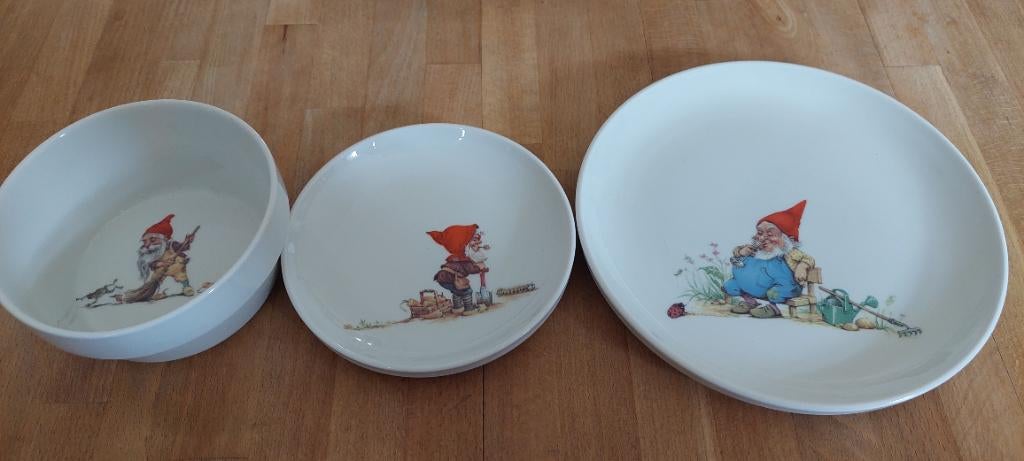 3 delig servies setje Royal Schwabap kabouters, Overige typen, Ophalen of Verzenden, Zo goed als nieuw, Wedgwood