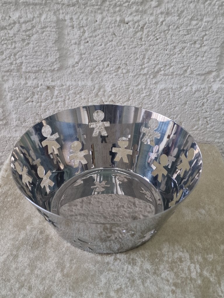 Alessi Girotondo fruitschaal – RVS design Italië, Ophalen of Verzenden, Rond, Overige materialen