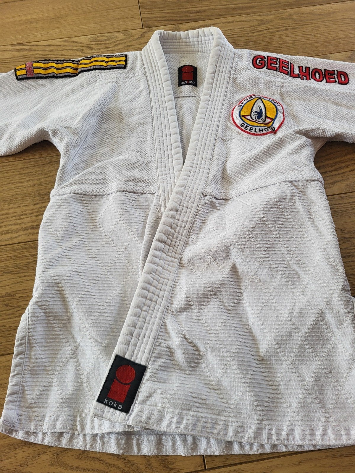 geelhoed Judopak goede staat, Sport en Fitness, Maat XS of kleiner, Ophalen of Verzenden, Gebruikt, Judo