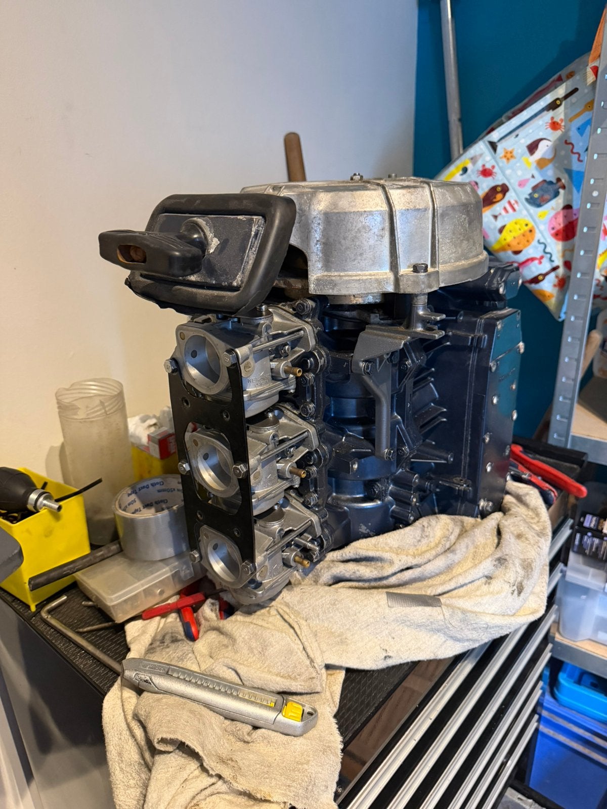 Yamaha 40/50 autolube blok, Ophalen, Zo goed als nieuw, Motor en Techniek, Motorboot