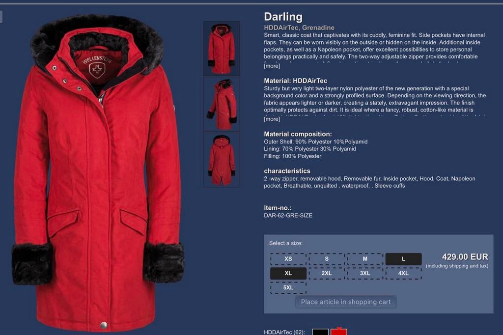 Wellensteyn Winterjas Rood met Bontdetails Maat S, Kleding | Dames, Ophalen of Verzenden, Zo goed als nieuw, Maat 36 (S), Rood