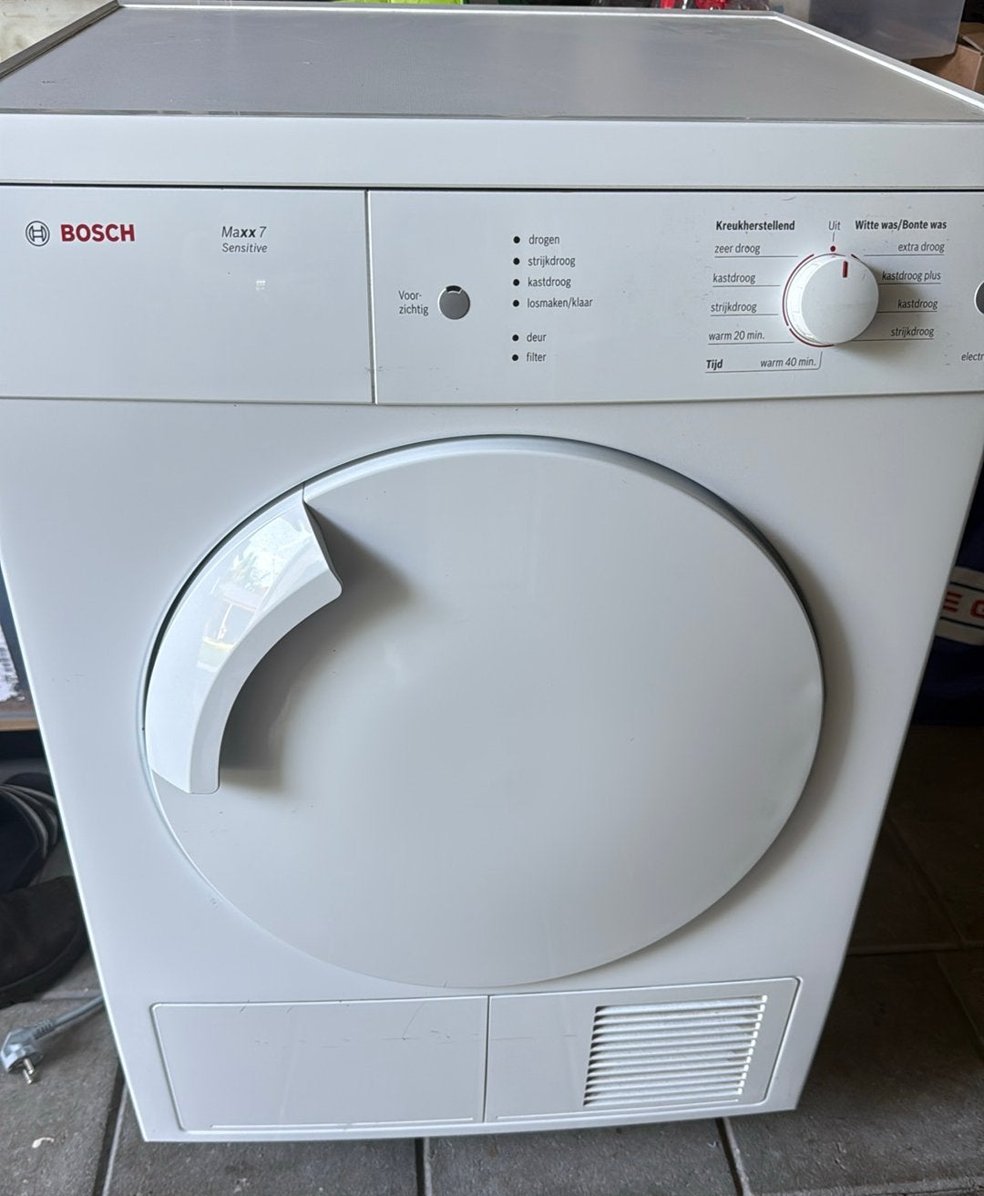 Bosch Maxx 7 sensitive droger, Witgoed en Apparatuur, 6 tot 8 kg, Luchtafvoer, Anti-kreukfase, Ophalen of Verzenden