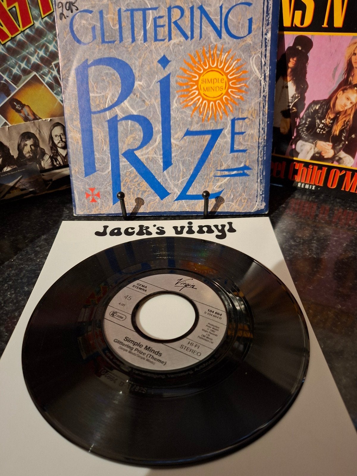 Simple Minds - Glittering prize vinyl   1982, Gebruikt, Pop, Originele persing, 7 inch