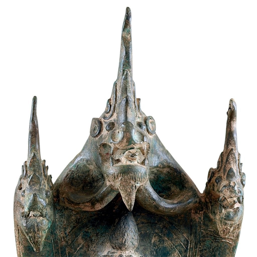 Bronzen Mucalinda Naga Boeddha – 97 cm, Ophalen, Bruin, 97 cm, Overige herkomsten
