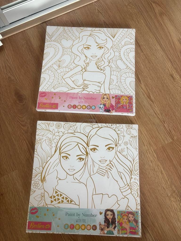 2x Besties Paint by Number met Folie - Nieuw in verpakking, Ophalen, Nieuw, Schilderen op nummer