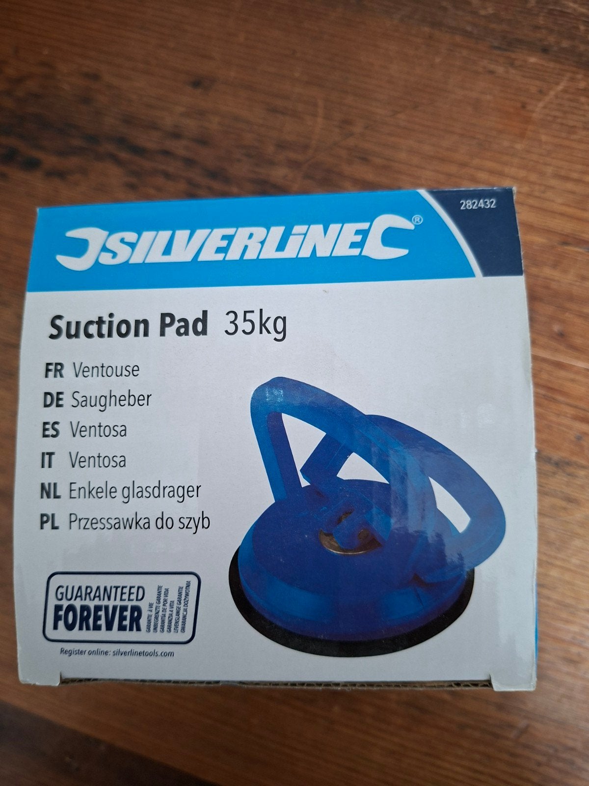 Silverline Zuignap - 35 kg capaciteit voor glas en plaatwerk, Verzenden, Nieuw, Overige typen, Overige merken