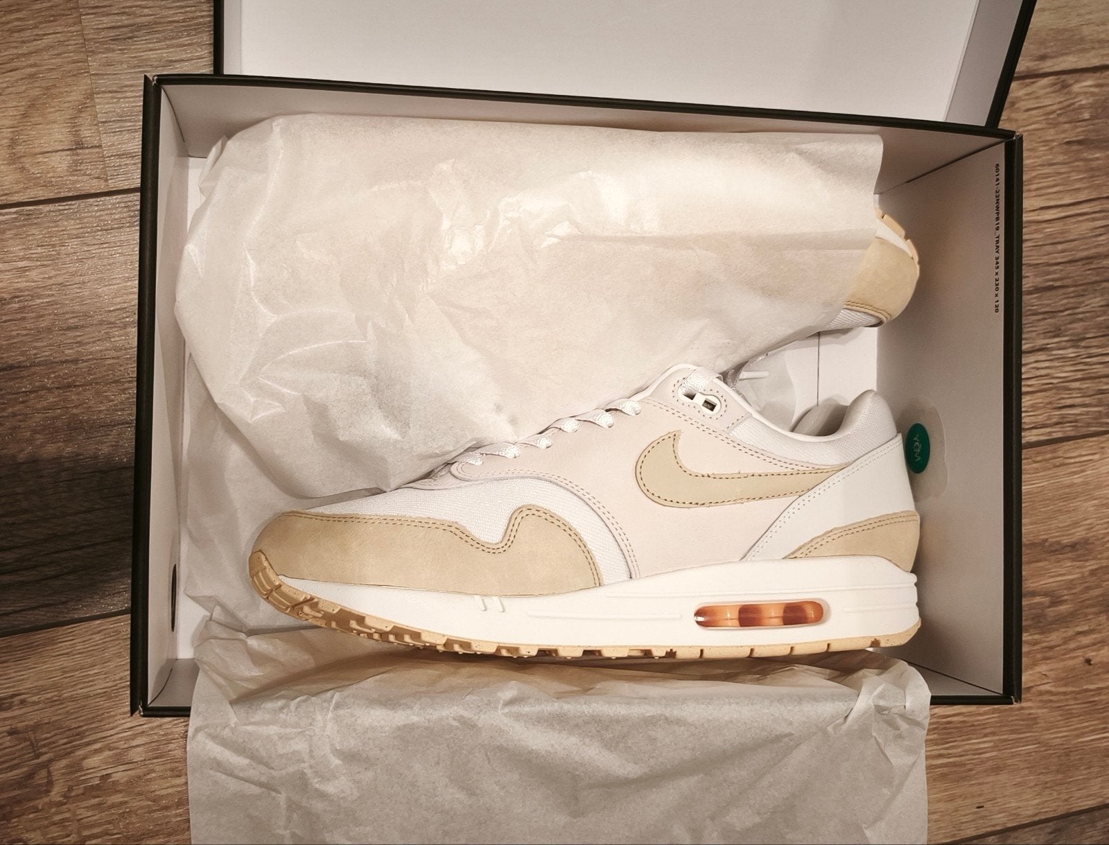 Nike Air Max 1 Sanddrift-Phantom, Ophalen of Verzenden, Nieuw, Wit, Sneakers of Gympen