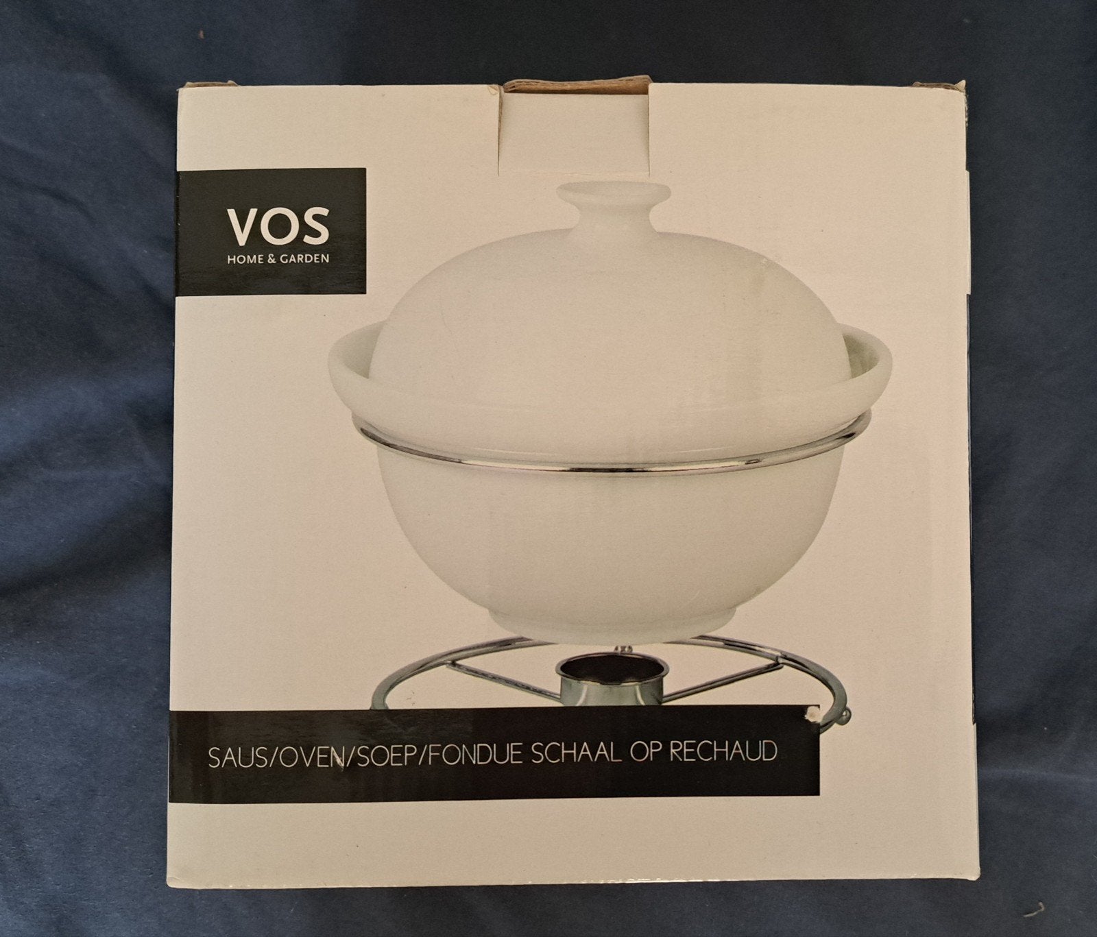 Vos Home & Garden Saus/Oven/Soep/Fondue Schaal op Rechaud, Overige typen, Nieuw, Ophalen of Verzenden, Steen/keramiek