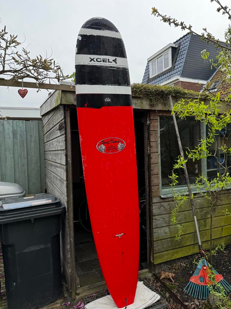 Takayama In the Pink 9’1” surftech 1.0 longboard, Watersport en Boten, Golfsurfen, Ophalen, Gebruikt, Longboard, Met draagtas