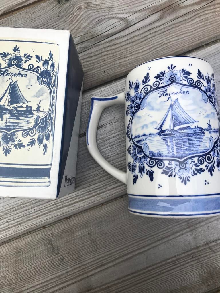 Heineken Delfts blauwe  bierpul , nieuw in doos, Verzenden