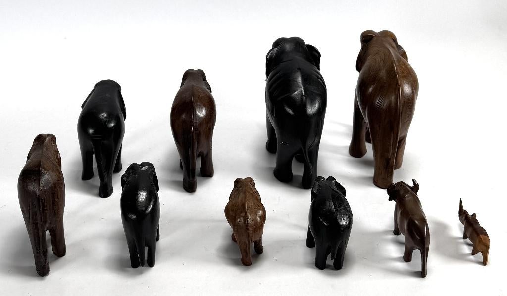 225. Houten dierfiguren, Afrika, midden 20e eeuw, Antiek en Kunst, Kunst | Beelden en Houtsnijwerken, Ophalen of Verzenden