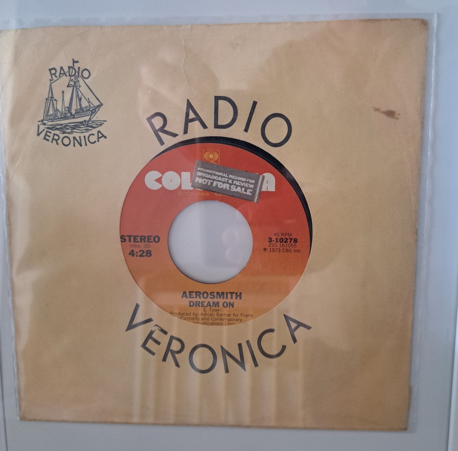 Radio Veronica Dj Single-promo single Aerosmith Dream on., Ophalen of Verzenden, Promo