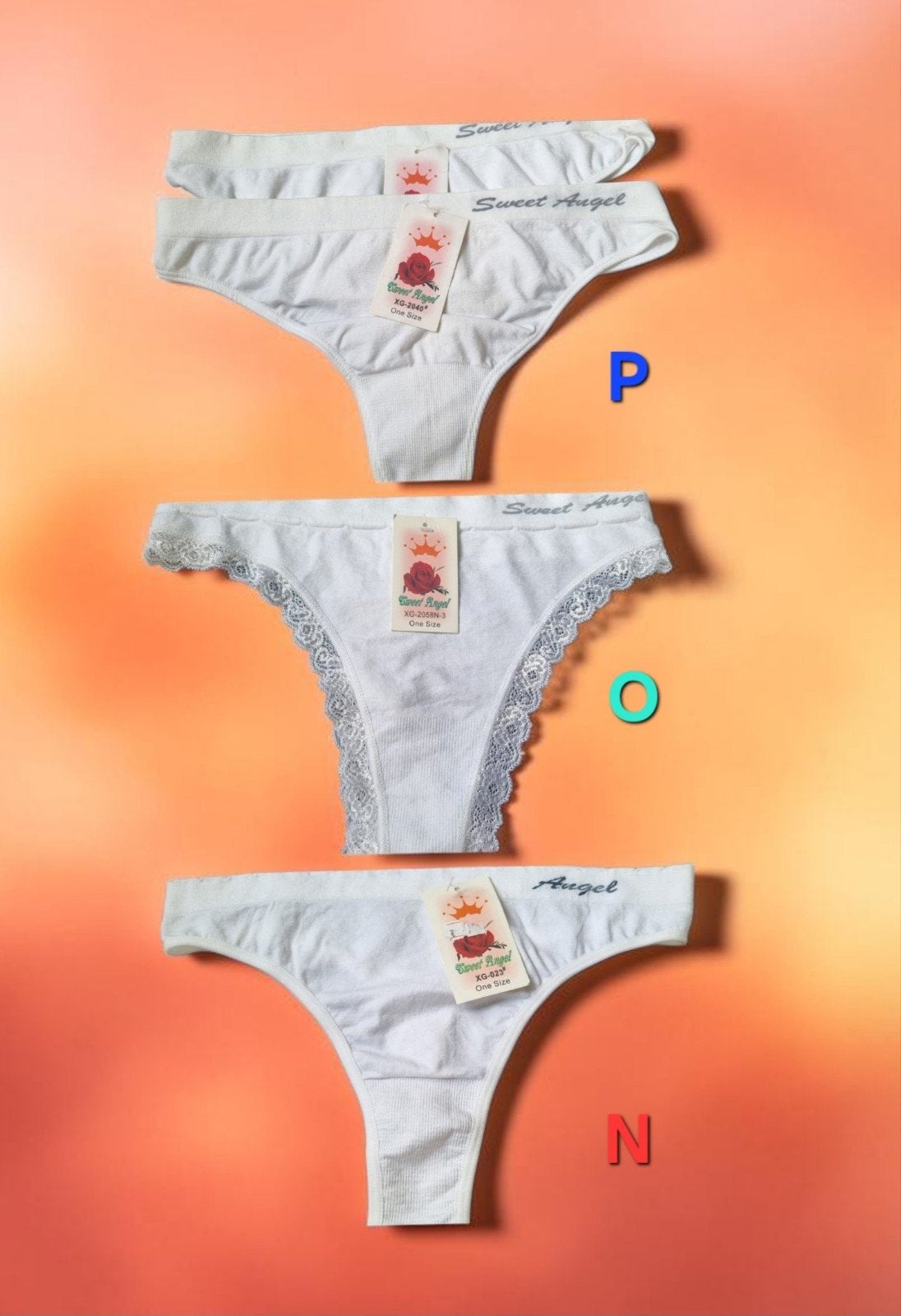 Set van witte Sweet Angel strings - One Size, Sweet Angel, Ophalen of Verzenden, Wit, String