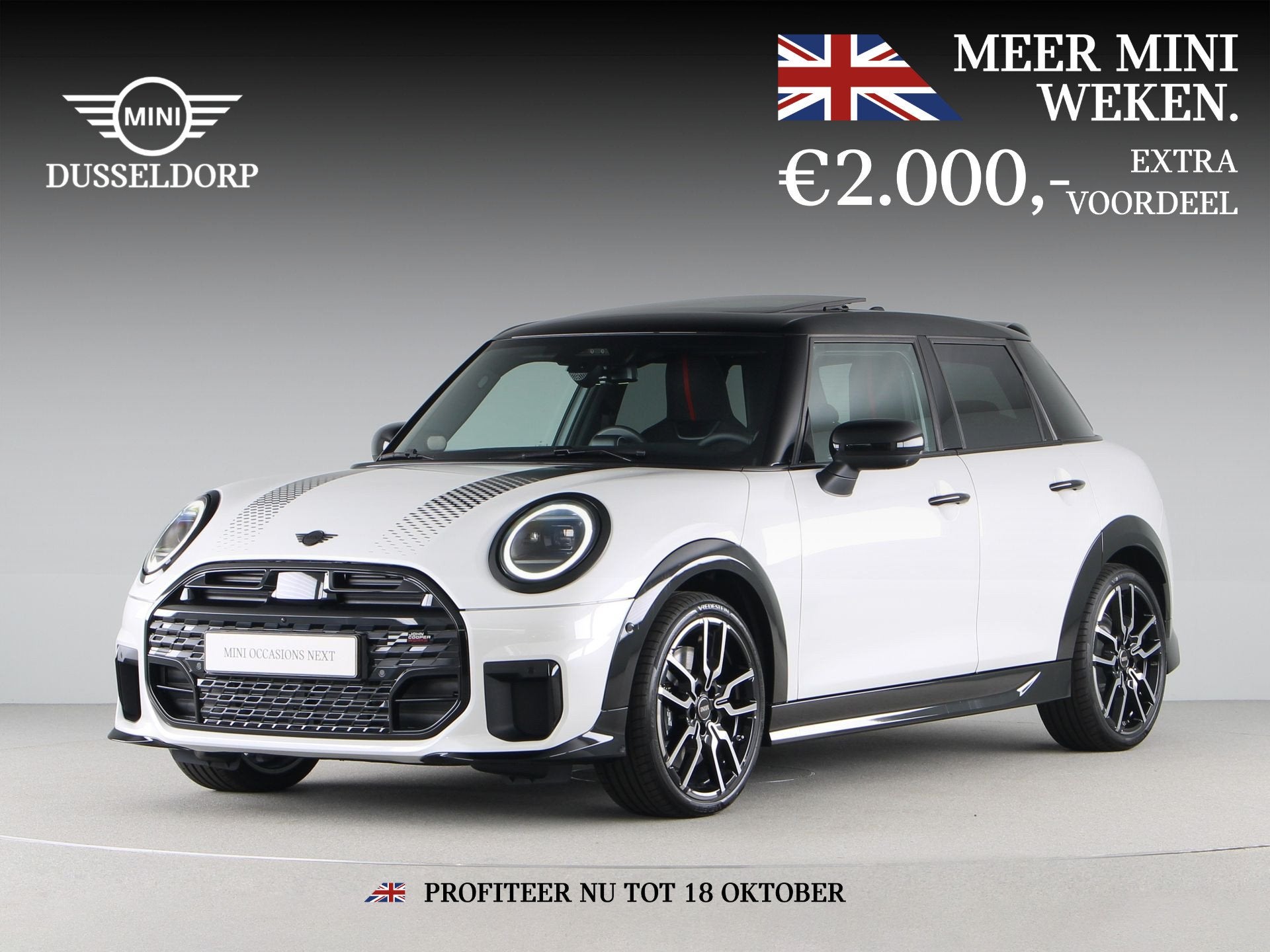 MINI 5-deurs Cooper S John Cooper Works Pakket XL (bj 2026), 4 cilinders, Met garantie (alle), Wit, Bedrijf
