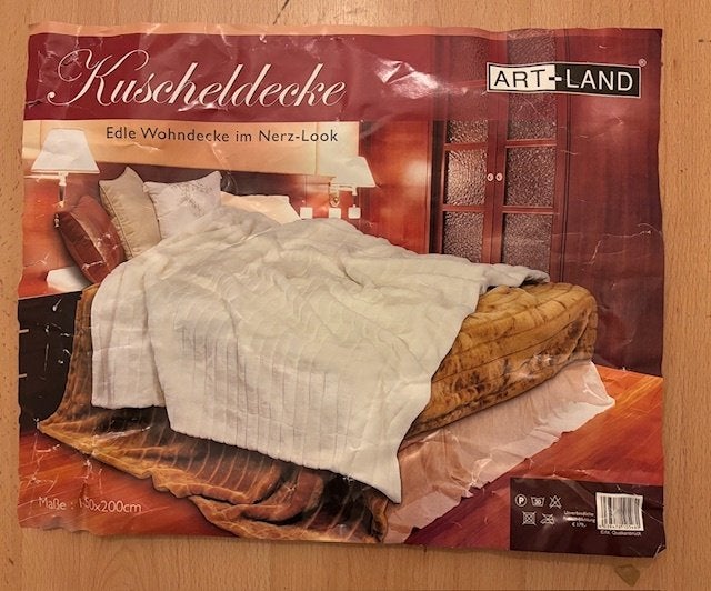 2x 1 pers woonplaids nertslook 150 x 200 cm heerlijk zacht, Fleecedeken, Beige, 200 cm, Zo goed als nieuw