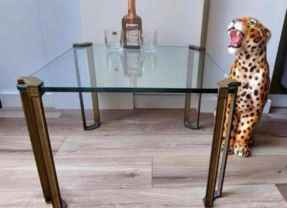 Vintage Glass Coffee Table By Peter Ghyczy ., Ophalen