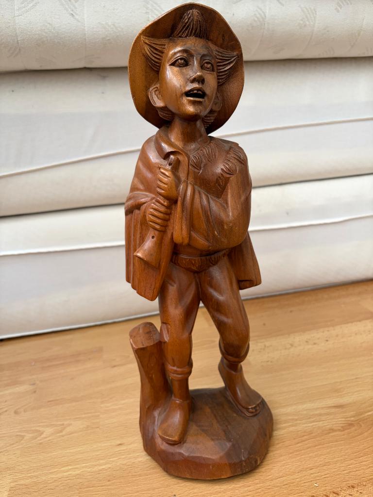 Houten beeld, Antiek en Kunst, Kunst | Beelden en Houtsnijwerken, Ophalen, Houtsnijwerk, 20 - 50 cm, Hout