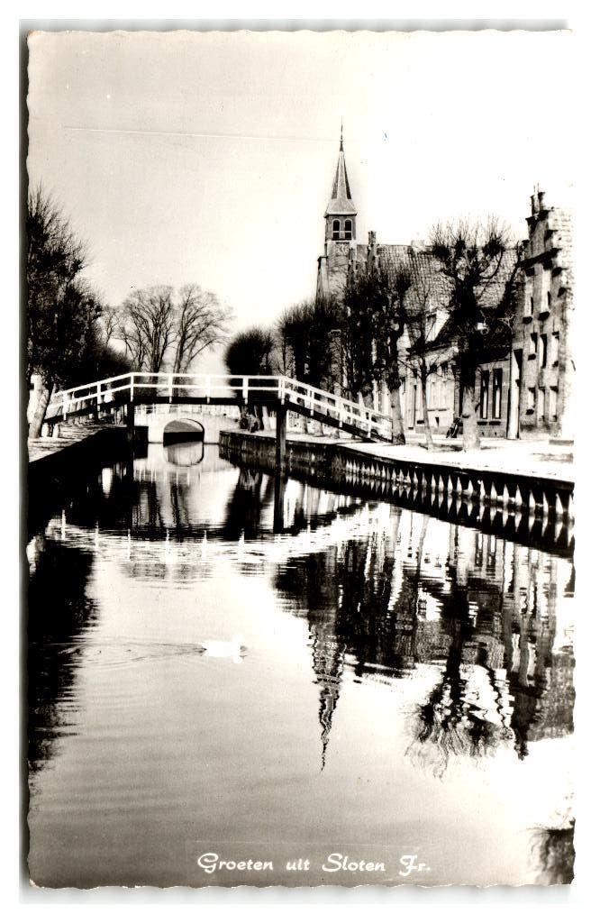 Sloten, Groeten uit Sloten, Verzenden, 1960 tot 1980, Gelopen, Friesland